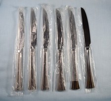 Reed  Barton Stainless China BROOKSHIRE 6 Steak Knives 9 5/8" in sleeves