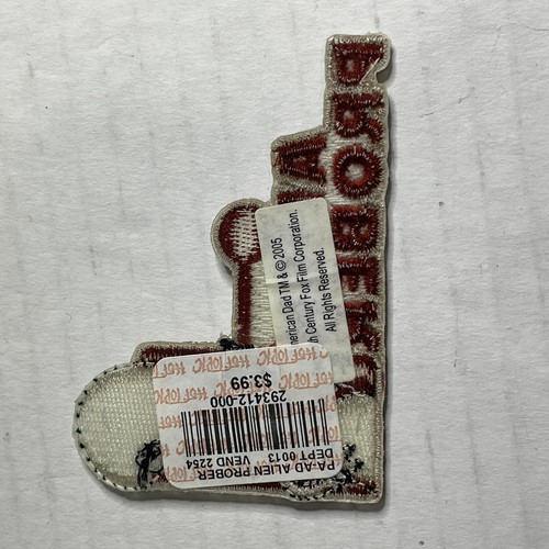 AMERICAN DAD Iron-On Patch Roger Alien Prober 2005 Near VTG HTF Rare - Picture 2 of 7