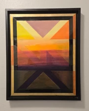 ORIGINAL  Painting- PRISM-  16" X 20"  Modern, Surrealism, Abstract texture