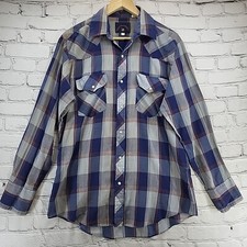 Rock Creek Ranch Western Shirt Mens Sz 15 1/2 Pearl Snap Flaw