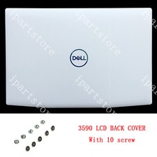 New For Dell G3 15 3590 LCD Back Cover White US 03HKFN With 10 Hinges Screw