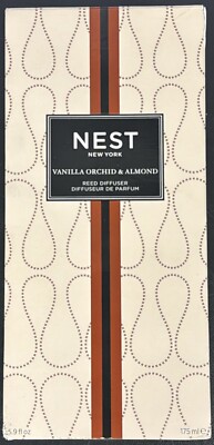 Reed Diffuser- Vanilla Orchid & Almond , 5.9 fl oz - OPEN BOX - BRAND NEW (O5)