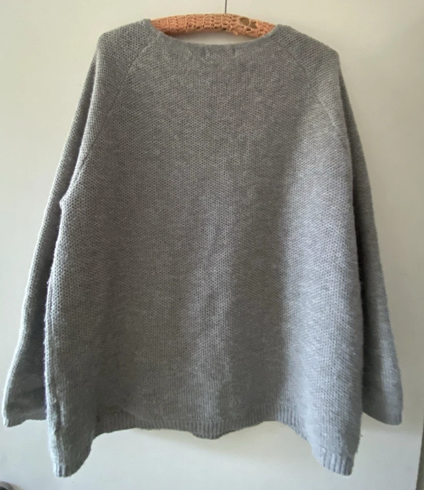 Angora Pullover C&A Yessica XL grau Acryl, Nylon und Angora sehr weich - Bild 4 von 4