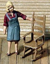 S SCALE/Sn3/Sn2 2 ROCKING CHAIRS KIT WISEMAN MODEL SERVICES DETAIL PARTS: S337