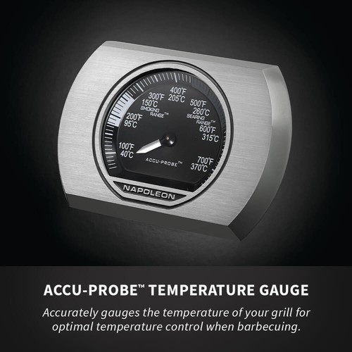 NAPOLEON Natural Gas Grill w/ Infrared Side Burner Folding Stainless Steel Black - Picture 9 of 12