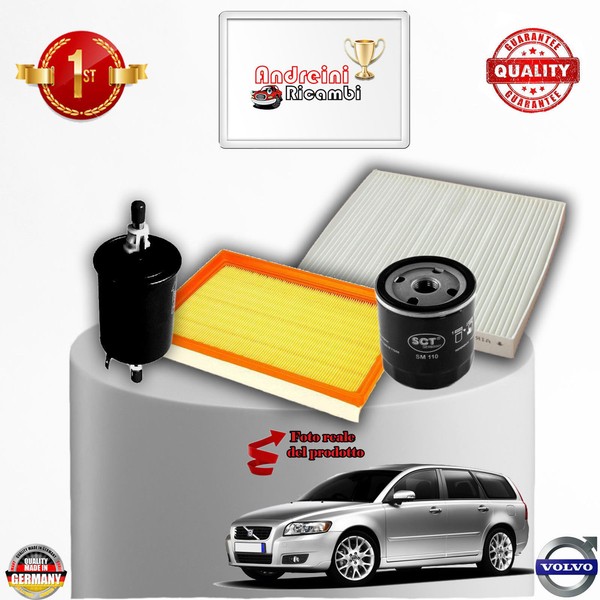 Set Service 4 Filter volvo V50 2.0 Flexifuel 107KW 145CV Von 2007-> KV62-image