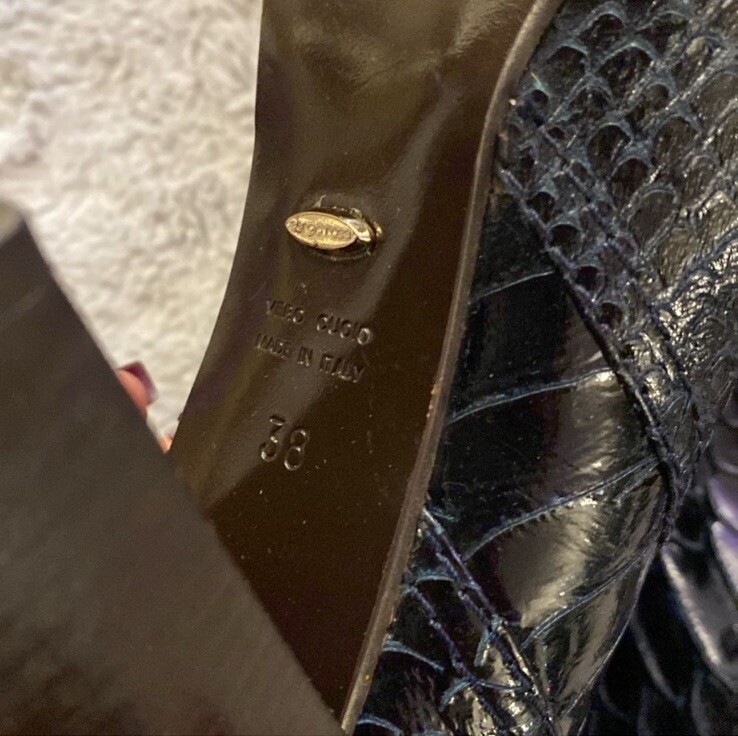 Sergio Rossi Genuine Python Knee Length Boots, US8 - image 8