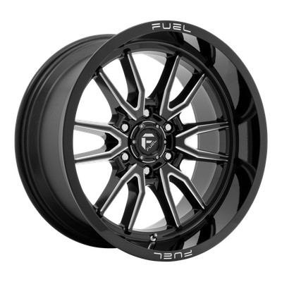 1 New 17x9 Fuel D761 Clash Black Milled 6X135 ET-12