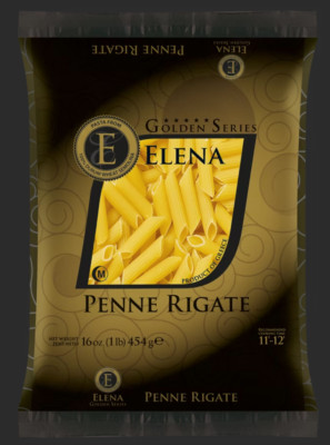 Elena Penne Rigatte, 1 lb. Bag, Classic Style, Imported from Greece (4-Pack)