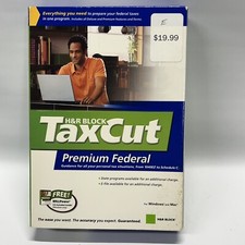 H R Block Tax Cut Software Premium Federal Windows  Mac CD Willpower E File 
