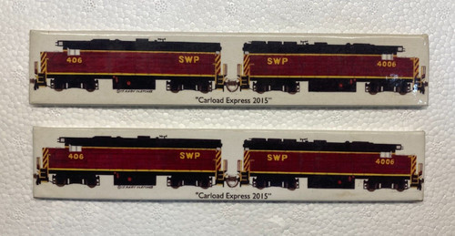 2 USED Andy Fletcher Carload Express Railroad Train Magnet SWP Pennsylvania PA