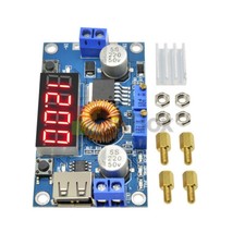 Buck Converter Step-down Module DC-DC 5-36V to 1.25-32V 5A CC CV USB Voltmeter