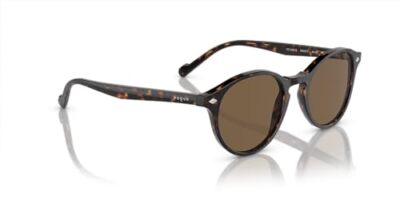 Vogue Eyewear Man Sunglasses Dark Havana Frame, Dark Brown Lenses, 48MM Top