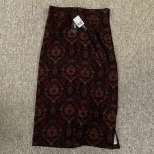 Vintage Briggs New York Women's Floral Maxi Skirt size 12 Stretch