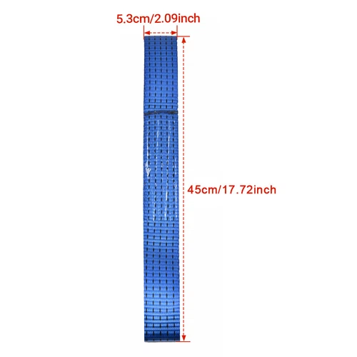 4X Load Restraint Car Carrying Strap With Loops Wheel Tie Down Towing Blue NEW - Picture 2 of 11