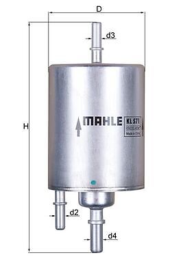 Mahle Original KL571 Kraftstofffilter FüR Audi Seat-image