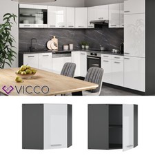 Credenza cucina Pensile ad angolo Cucina componibile R-Line Bianco Vicco