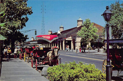 New Orelans French Market Postcard 4''x6'' Cafe du Monde Jackson Square