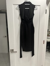 NOOKIE made in Australia black midi dress. Cut out, belt. Fully lined. Size S