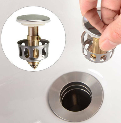 Universal 2 in 1 Wash Basin Bounce Drain Filter Bathroom Sink Plug | eBay