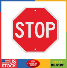Stop Sign, Street Slow Warning Reflective Signs, 12 x 12 Inches Octagon.040 Rust
