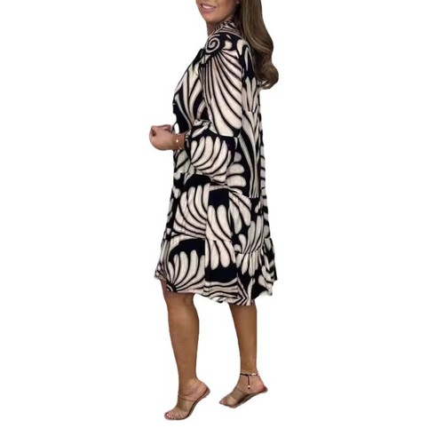 New Popular Women's Casual Dress Fashion Printed Loose Loose dress