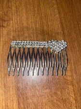 Vintage Rhinestone Hair Clip Barrette Rhinestone Heart