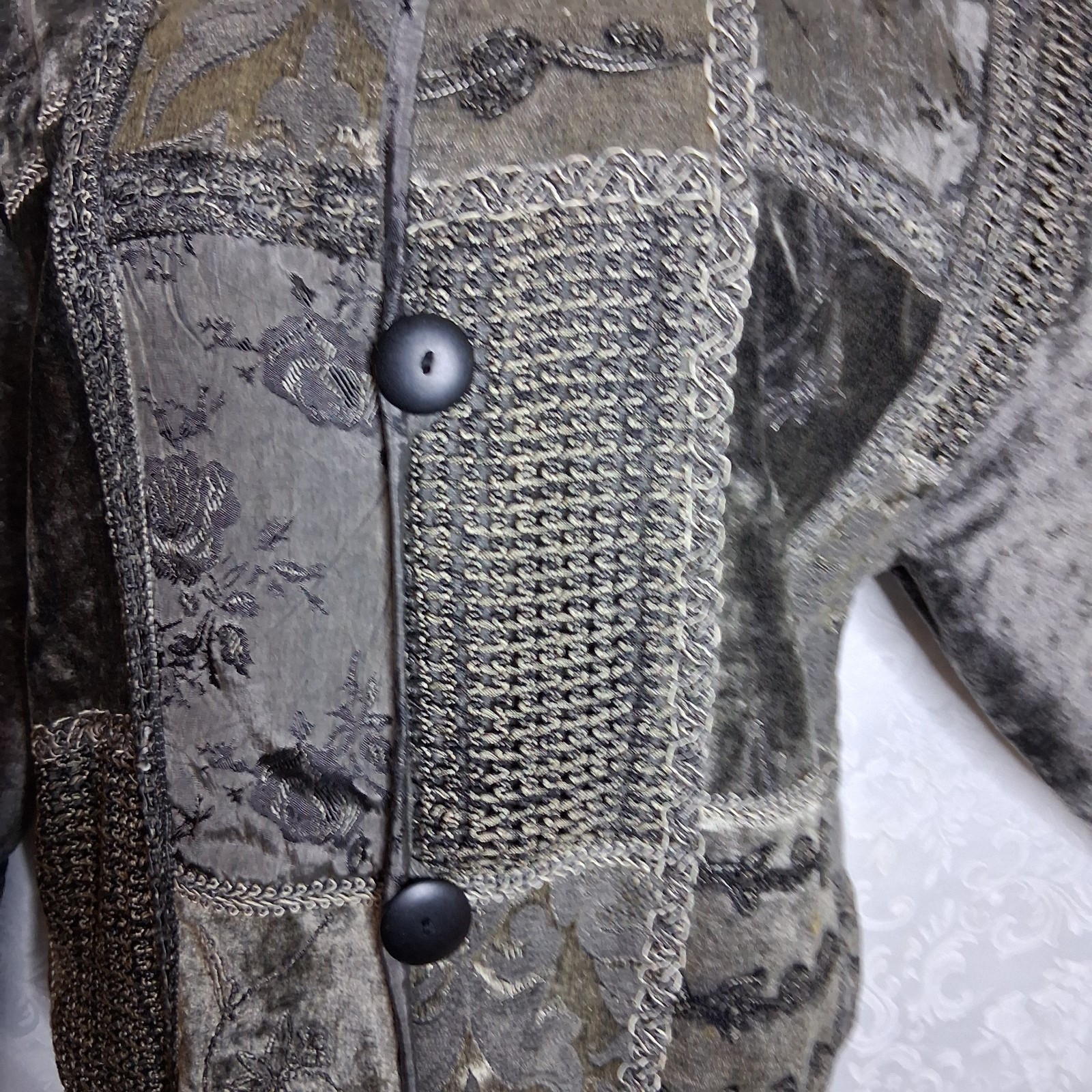 Vintage Patchwork Flashback Velvet Jacket, Size X… - image 7