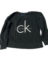 Calvin Klein Jeans Monogram Logo Black Crewne...
