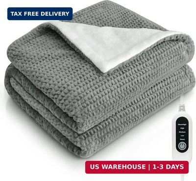 Heated Blanket Electric Throw Blanket with 5 Heat Settings, 10H Auto-Off, 50''x60