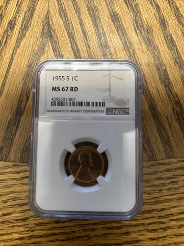 1955-S Lincoln Cent  NGC  MS67RD