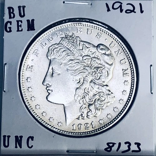 1921 BU GEM MORGAN SILVER DOLLAR UNC MS+++ U.S. MINT RARE COIN 8133