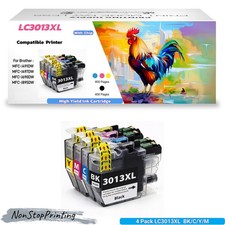 LC3013XL Ink Cartridge 4PK BK CYM for Brother MFC-J491DW J497DW J690DW 400 Pgs