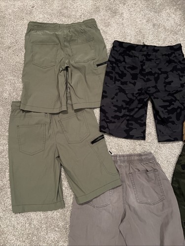 Boys Lot of 7 Pair of Cargo/Pocket Shorts Sz Youth XL Black, Camo, Green, Tan - Picture 10 of 18