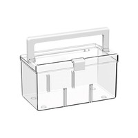 Large Capacity Clear Storage Box For And Cards With Sturdy Handle