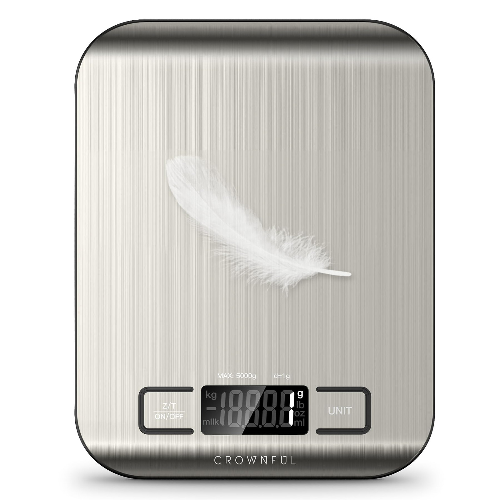 11 lb Digital Food Scale with Built-in Battery for Precise Kitchen Weighing