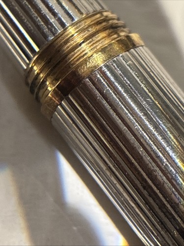 Louis Cartier #024876 Palladium-Platd Finish Fountain Pen 18K 750 M W/Ink Refill - Picture 13 of 23