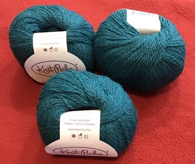 3 Knit Picks Palette 100% Peruvian Highland Wool Skeins, Calypso Heather