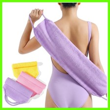Exfoliating Back Scrubber with Handles, 3 Pcs Double-Sided Exfoliating Washcl...