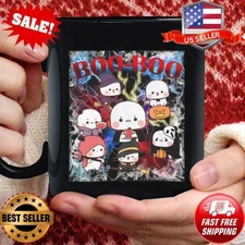 Bubu Dudu Halloween Coffee Mug, Spooky Season Vampire Witch Pumpkin Black Mug