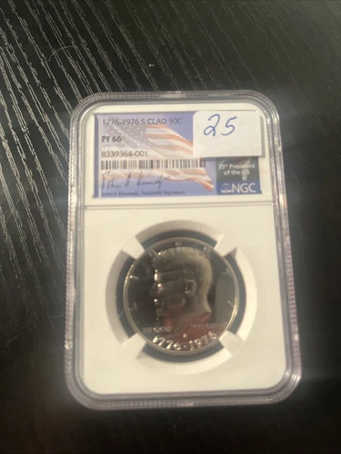 1976 S Clad Proof Kennedy Half Dollar NGC PF66 Cameo