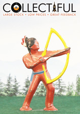 BARCLAY VINTAGE LEAD FIGURE - B254 - 957 - POD FOOT INDIAN W BOW  ARROW   549