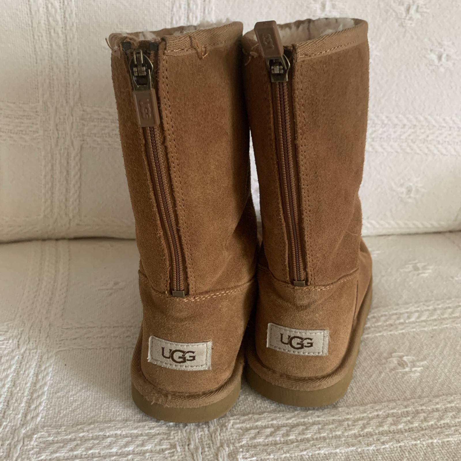 UGG shearling Lined Suede Chestnut Sheepskin  SIZ… - image 5