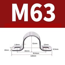 M8-M200 304 Stainless Steel Tube Clip Plumbing Pipe Saddle U Strap Clamp Bracket