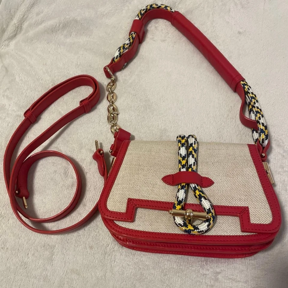 Bolsa de ombro CARVEN Twin Goat camurça e lisa SA111 USADA bom estado - Imagem 2 de 4