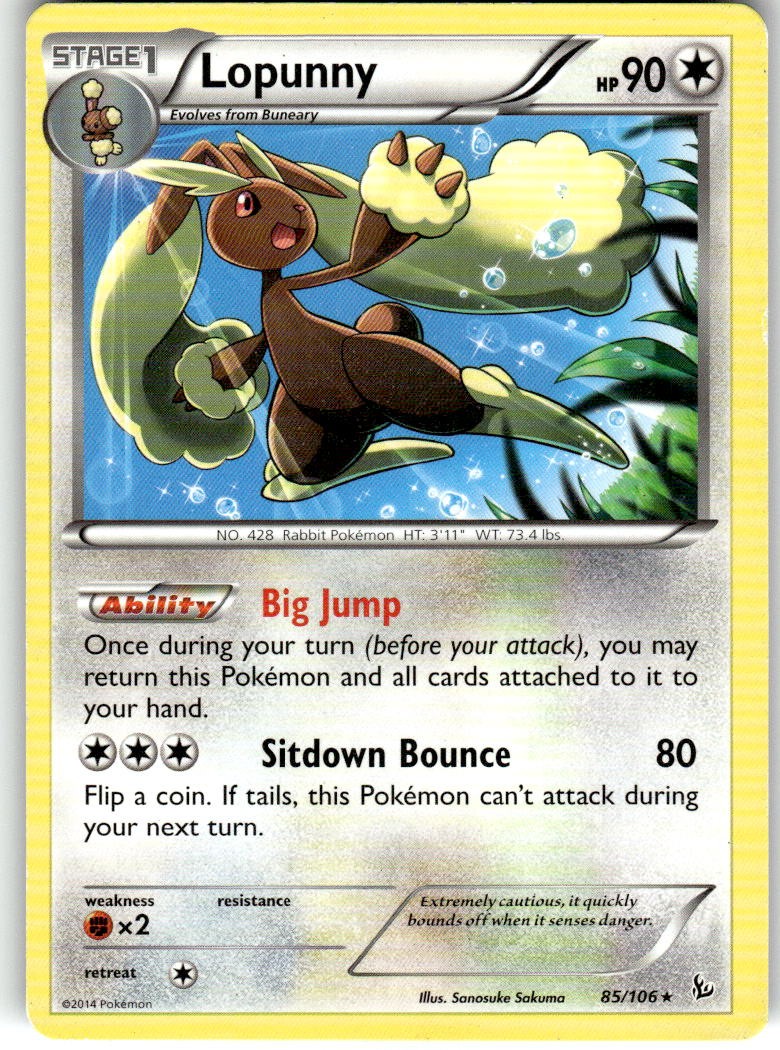 Lopunny Rare XY - Flashfire 85/106 LP