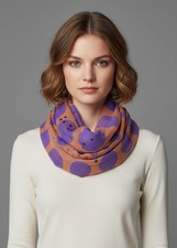 Vibrant Vintage Multicolored Spotty Polka Dot infinity Loop Scarf