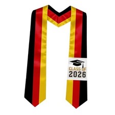 National Flag Graduation Stole Sash - 72" Long Unisex Honors Stole for Germany