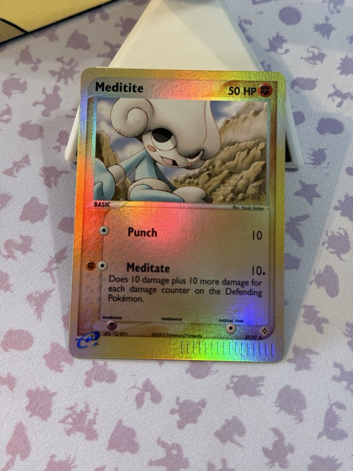 Meditite 37/97  NM REVERSE HOLO - EX DRAGON (2003)  VINTAGE Pokemon Card