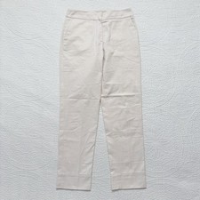 Sezane Paris Flat Front Trousers, Ecru (French Sz 36)
